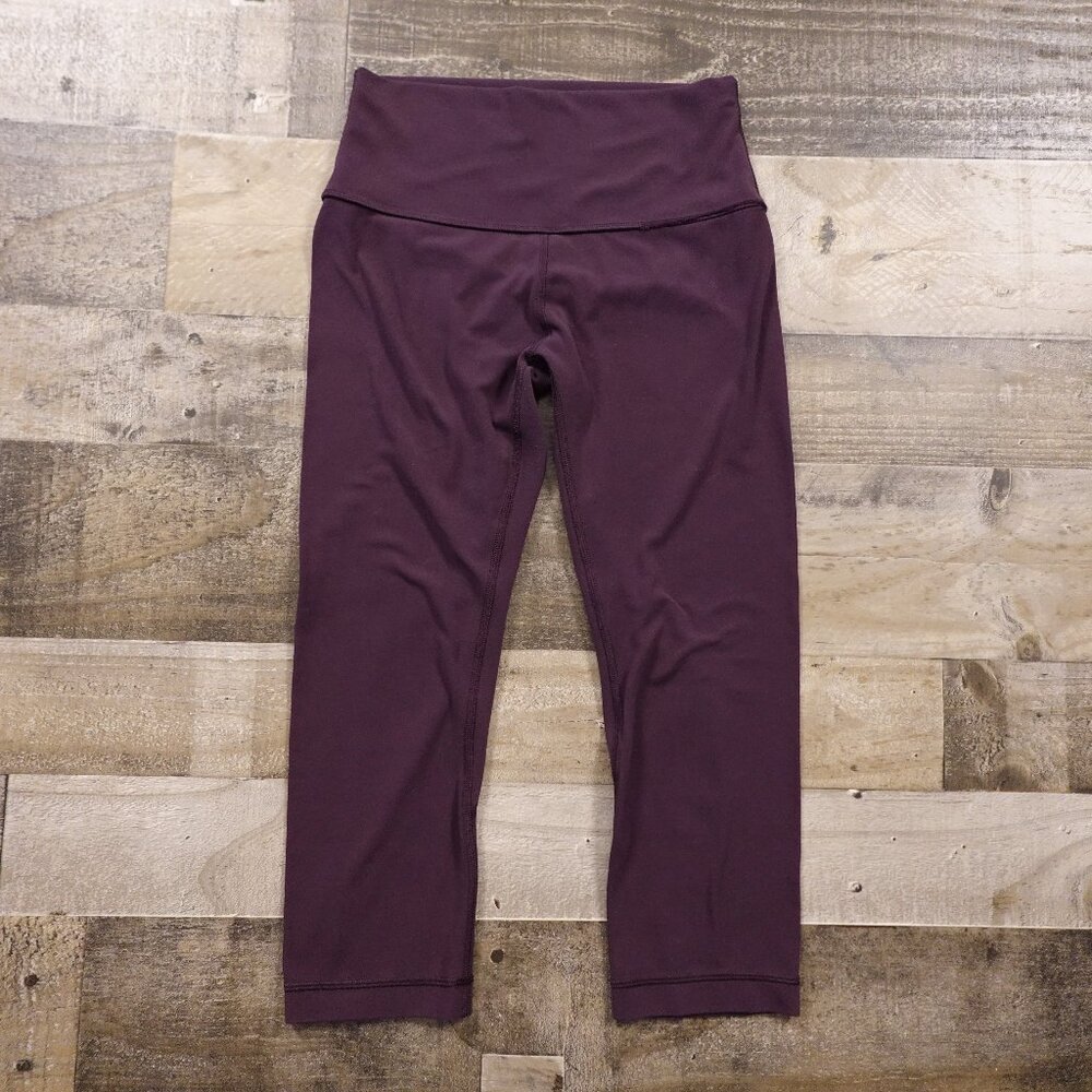 Lululemon Align Crop 19” Leggings Women’s Size 6 Burgundy High‎ Rise Yoga